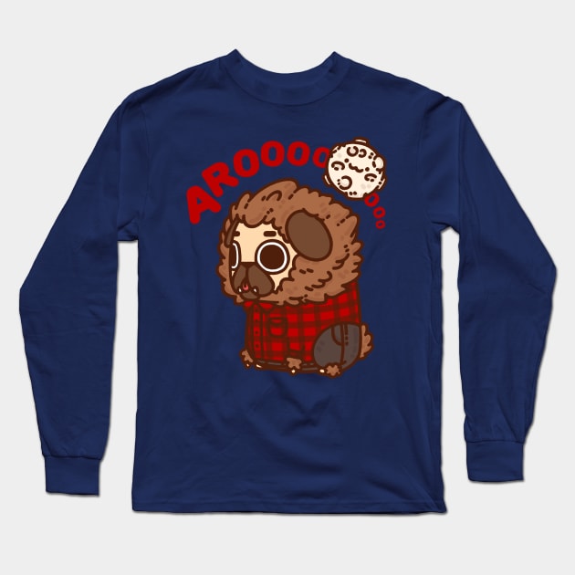 Werewolf Puglie Long Sleeve T-Shirt by Puglie Pug 